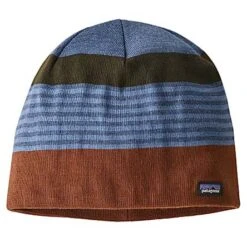 Patagonia Beanie Hat Fitz Roy Stripe Sisu Brown
