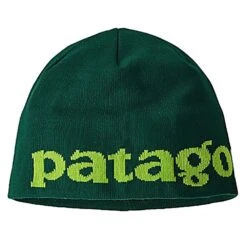 Patagonia Beanie Hat Logo Strickmütze Belwe Piki Green