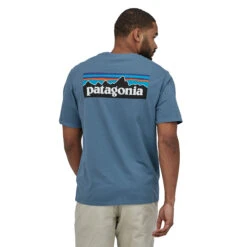Patagonia P-6 Logo Organic T-Shirt Pigeon Blue
