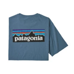 Patagonia P-6 Logo Organic T-Shirt Pigeon Blue -Outdoor-Ausrüstungsgeschäft 4742Web3