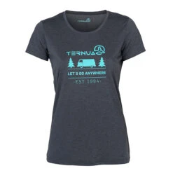 Ternua Wms Kita Dryshell T-Shirt Whales Grey