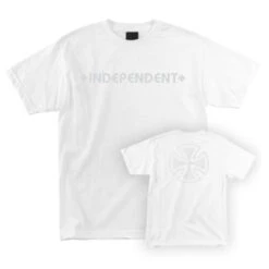 Independent Bar/Cross Fade Out T-shirt White
