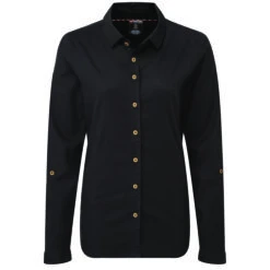 Sherpa WMS Kiran Long Sleeve Shirt Langarmshirt Black
