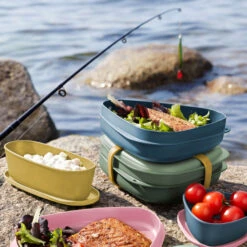 Light My FirePack´n Eat Kit BIO 2 People Essgeschirrkombination 8pcs Mustyyellow/hazyblue -Outdoor-Ausrüstungsgeschäft 6139Web1