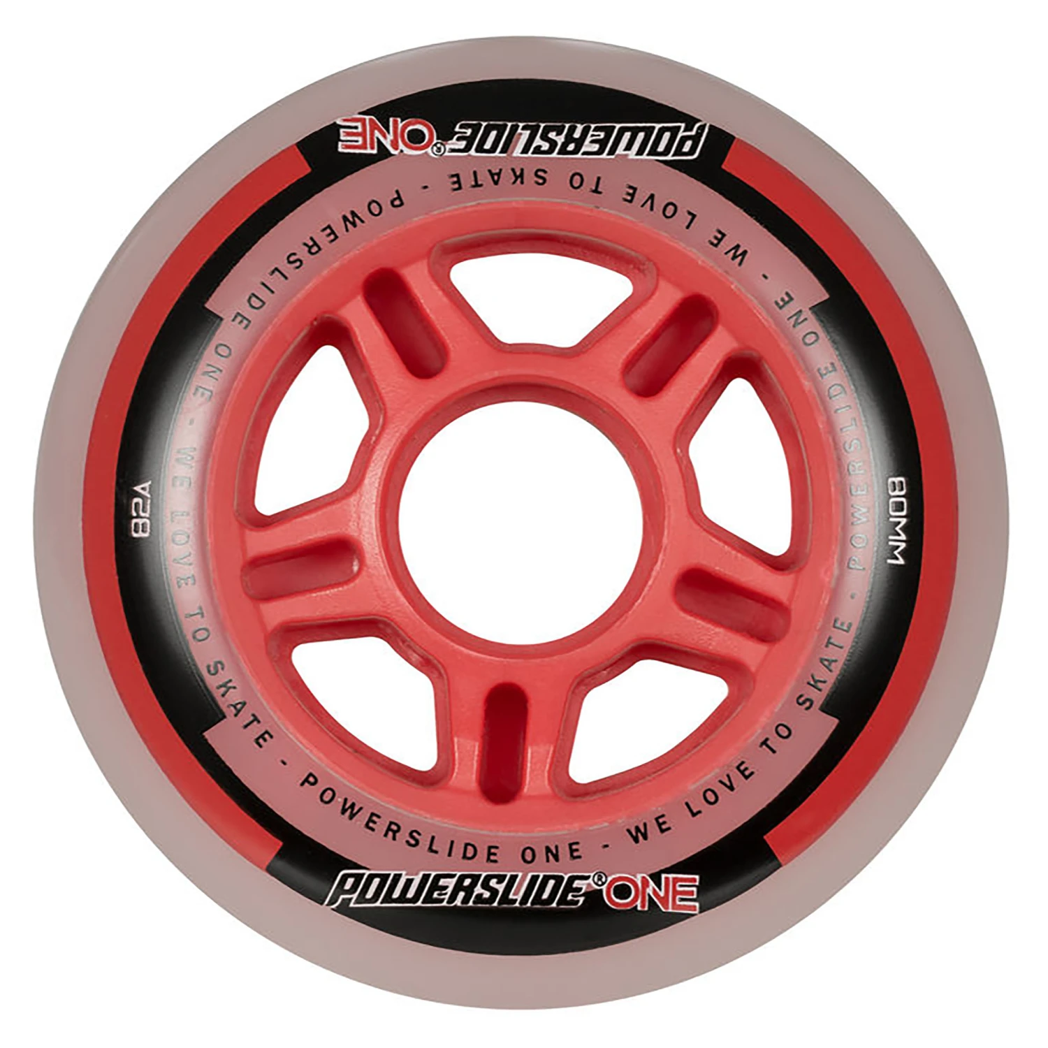 Powerslide One Inline Wheels 80mm/82a 8er Pack Red 3 Powerslide One Inline Wheels 80mm/82a 8er Pack Red