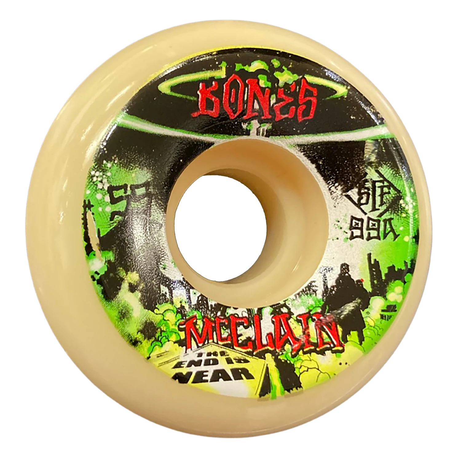 Bones Wheels STF Mc Clain Apocalypse55mm/99A V5 Wheelset White 3 Bones Wheels STF Mc Clain Apocalypse55mm/99A V5 Wheelset White