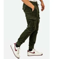 Reell Reflex Rib Cargo Pant Dark Green Cord