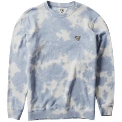 Vissla Solid Sets Eco Crew Sweatshirt Blue Tie Dye