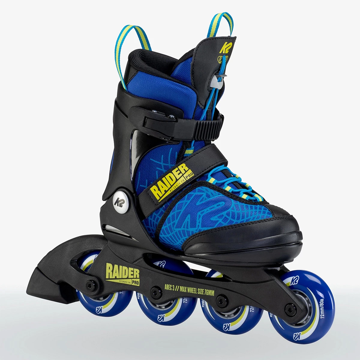 K2 Raider Pro Youth Inline Skate Blue/yellow 3 K2 Raider Pro Youth Inline Skate Blue/yellow