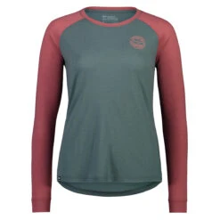 Mons Royale Womens Icon Raglan MBM Landscape Terracotta/burnt Sage