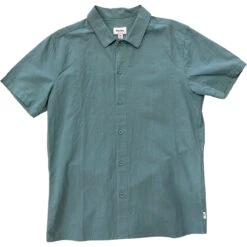 Rhythm Classic Linen Short Sleeve Shirt Eucalyptus