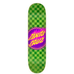 Santa Cruz Flame Check 8&quot; Skateboard Deck Green
