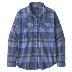 Patagonia W's LS Organic Cotton MW Fjord Flannel Shirt Current Blue