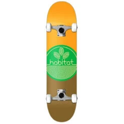 Habitat Leaf Dot 7,75&quot; Skateboard Complete Green