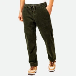 Reell Reflex Loose Chino Cord Pant Dark Green