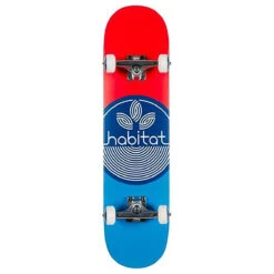 Habitat Leaf Dot 7,75&quot; Skateboard Complete Blue