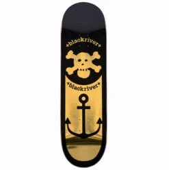 Blackriver Anker Gold 8.0&quot; Skateboard Deck Black / Gold
